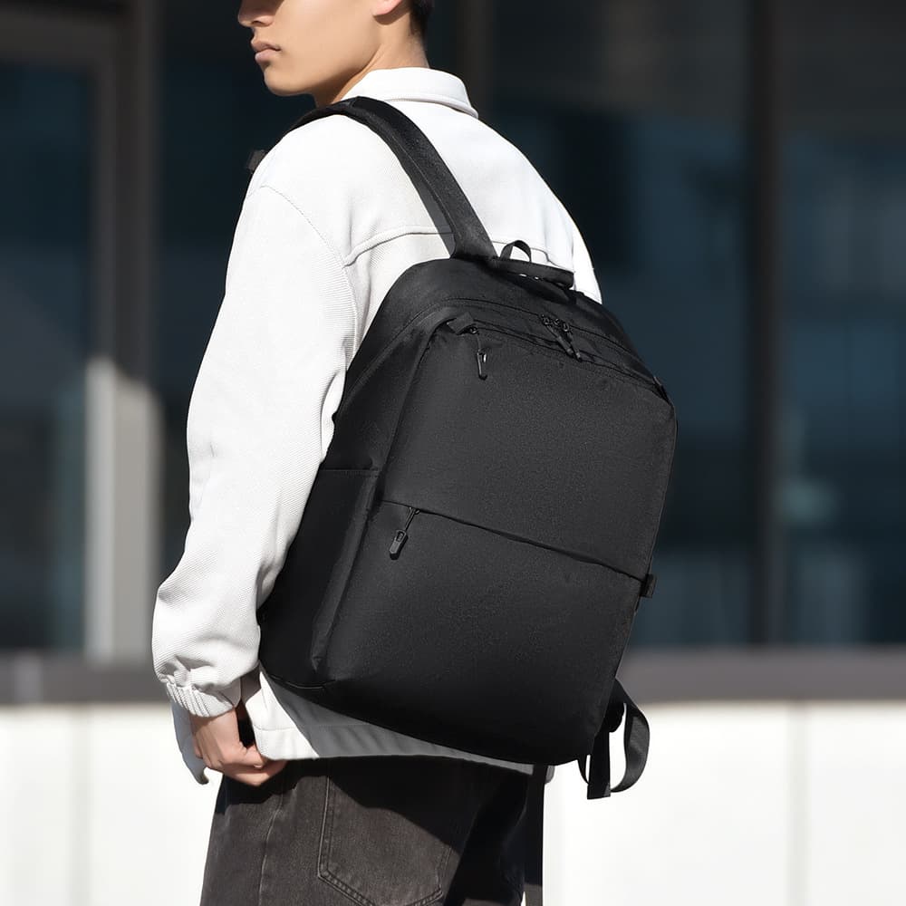Fashionable Korean Style Double Shoulder Backpack Computer Bag Men's Bookbag Printed Logo Large Capacity Commuter Backpack