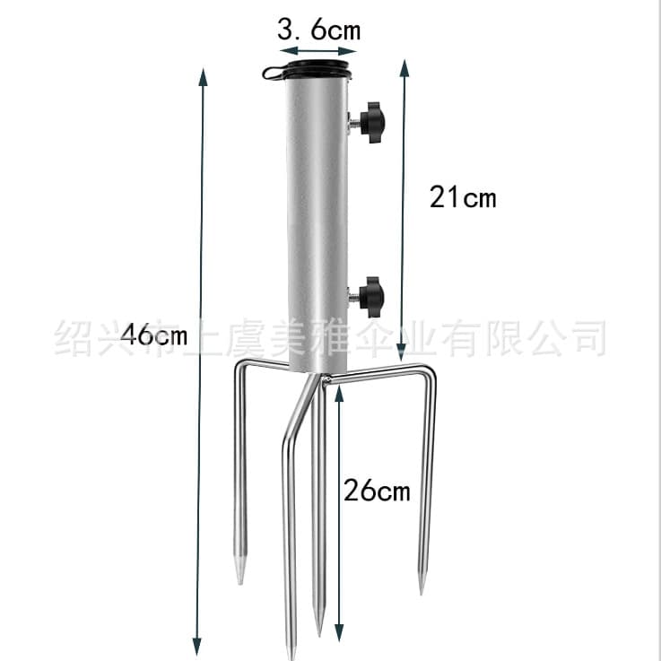 Wholesale detachable outdoor sun umbrella ground spike for cross-border e-commerce, umbrella stand accessories