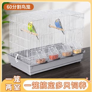 Bird Cage Parrot Cage with Divider Net Dating Cage Large Breeding Cage for Budgie Lovebird Cockatiel General Group Cage Iron Art Cage