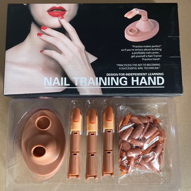 Nail Practice Finger Model with Movable Mechanical Joints, Bendable Fake Hand for Nail Art Training Tool