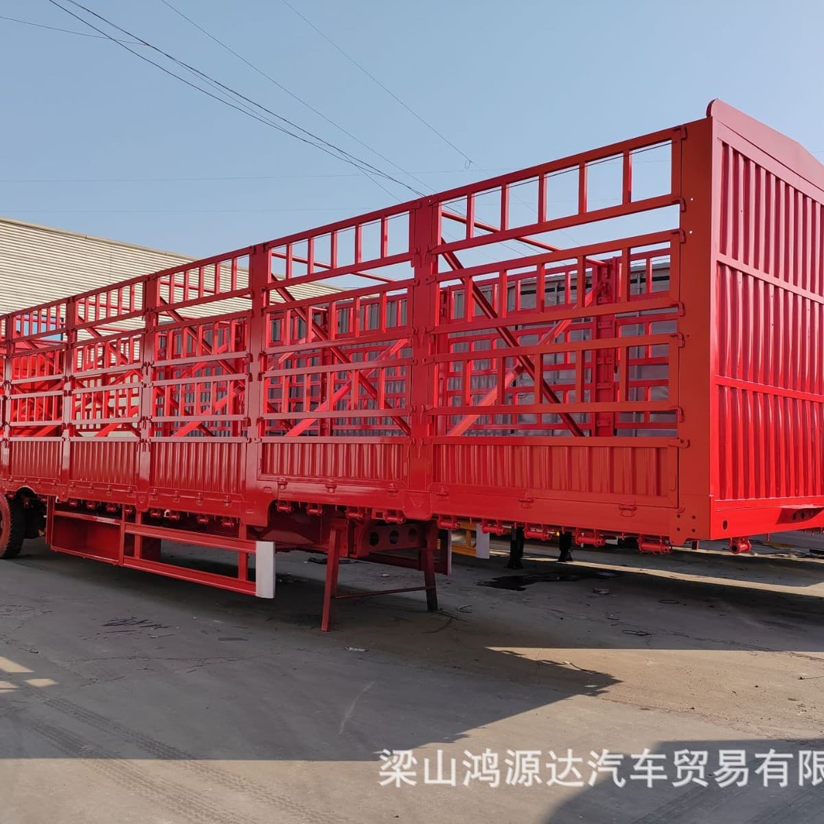 Lightweight warehouse van, goose-neck basket semi-trailer with registration dimensions, export supply