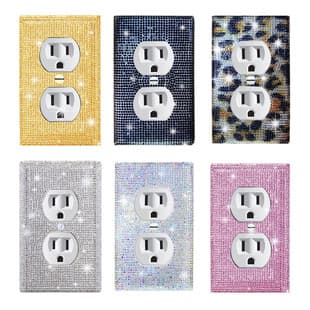 American Standard Switch Panel Socket Panel Diamond Sticker In Stock Supply US Rhinestone Switch Sticker American Style American Standard Diamond Inlaid