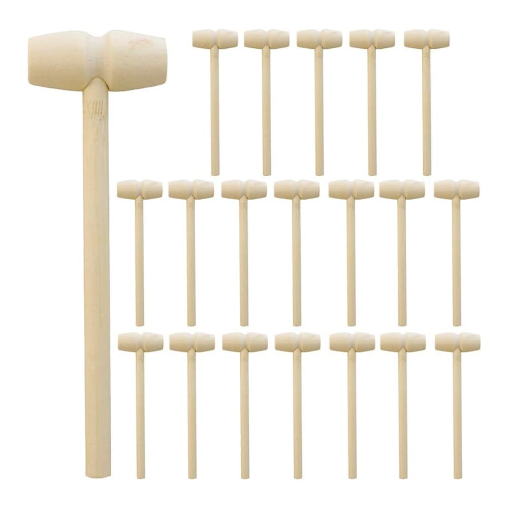 Cross-border Wooden Mini Mallet Baking Toy Accessories Musical Instrument Hammer Children's Handmade DIY Tool Clay Play