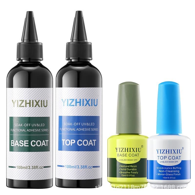 Cross-Border Hot Selling Functional Glue Manicure Sealing Base Glue Set Reinforcement Glue Frosted Balance Liquid Smudge Nail Polish Glue Wholesale