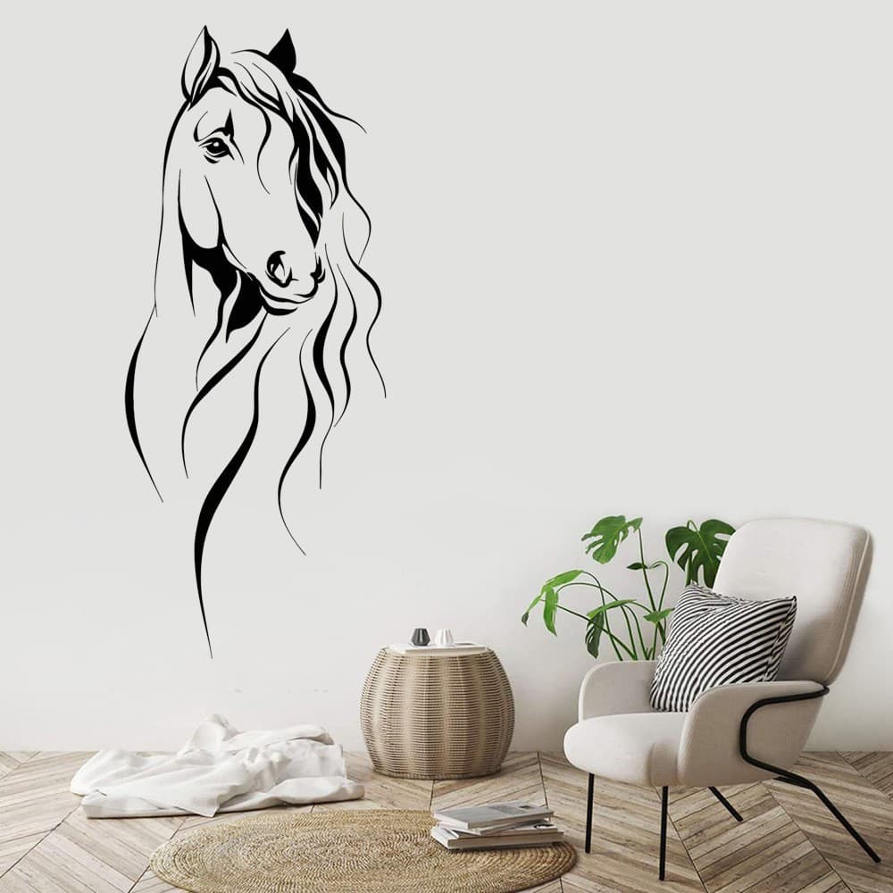 Galloping Horse Image Fine Carved Vinyl Wall Decal Self-Adhesive Cross-Border Direct Sales Drop Shipping Wall Decor DW6716