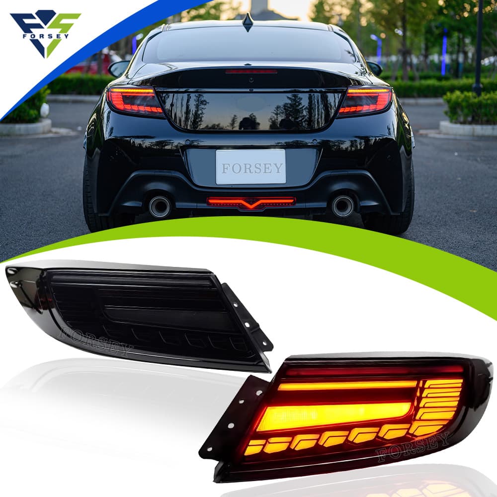 Suitable for 22-23 Toyota GR86 Subaru BRZ tail light assembly modified RGB dragon scale driving LED rear bumper tail light