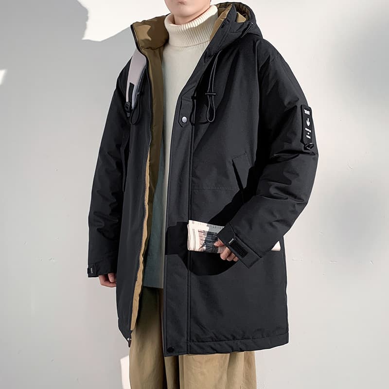 Cross-border Wholesale 2023 Winter New Cotton Jacket Mid-length Hooded Thickened Warm Cotton Jacket One Piece Drop Shipping