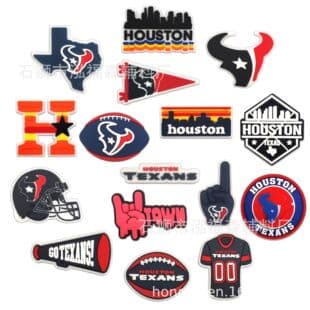Shoe Charms Shoe Buckles Manufacturer, Houston Texans Shoe Buckles, Crocs Football Team Accessories, In Stock