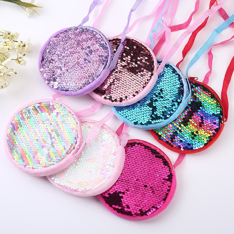 Korean-style Children's Bags, Girl's Crossbody Bag, Fashion Princess Toddler Cute Plush Glitter Shoulder Backpack