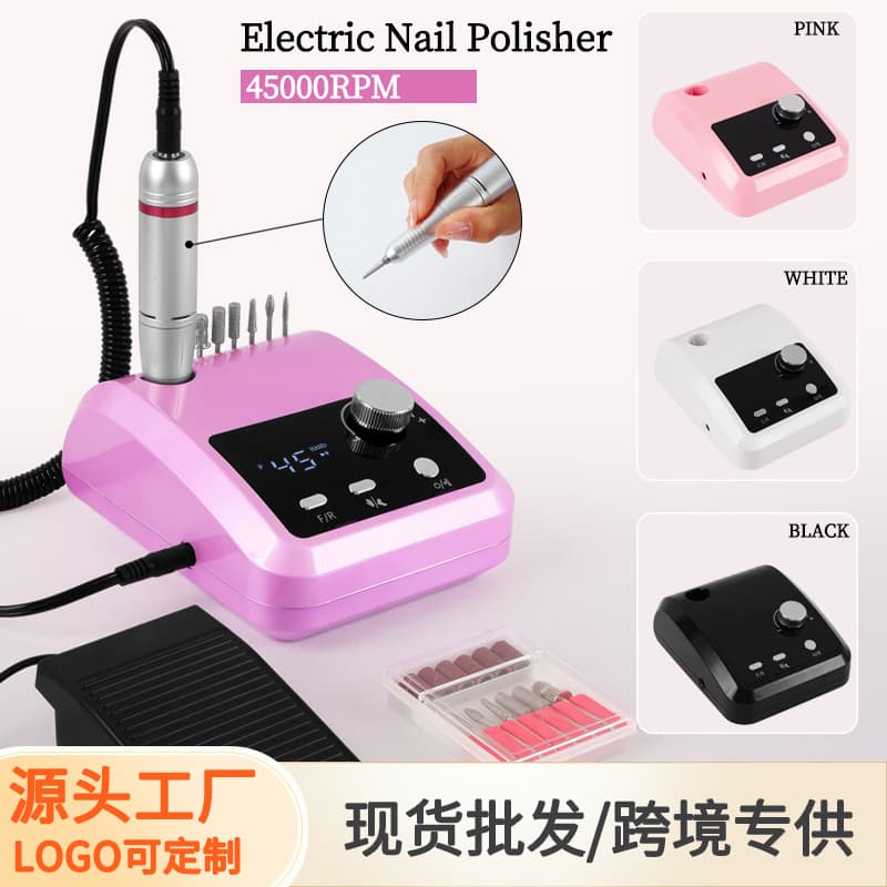 New 45000 RPM Nail Drill 204 Electric High-Speed Nail File for Manicure, Pedicure, and Nail Polish Removal Polisher Wholesale