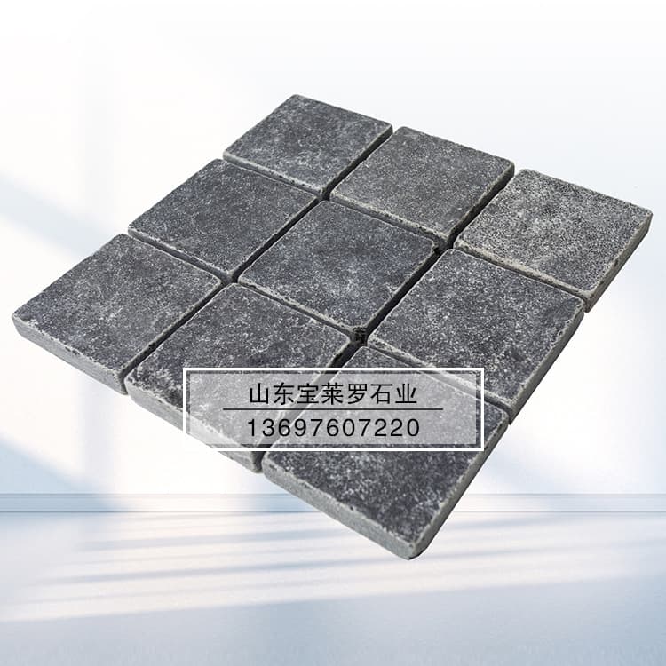 Black and gray limestone cultural stone, limestone mosaic, landscaping stone, natural original style limestone