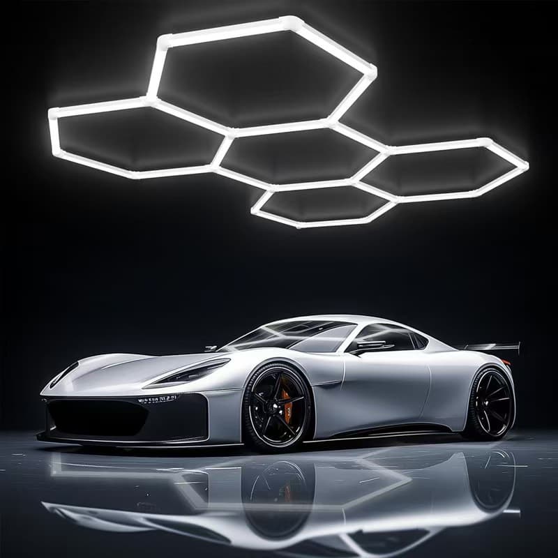Honeycomb LED Light Hexagon Panel Waterproof for Gym Barber Shop Workstation Car Wash Shop Wholesale