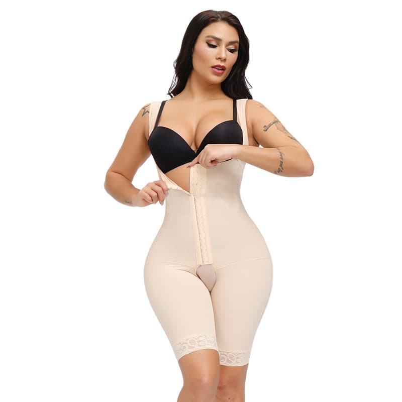 Cross-border belly tightening body corset lace lace breast-supporting corset breasted butt lifter body shaping one-piece body shaper for women