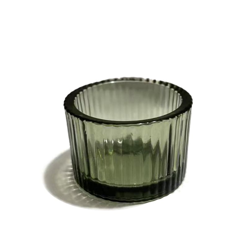Cross-border Transparent Glass Candle Cup Creative Fine Texture Candle Holder Cup Amazon Hot-selling Aromatherapy Cup Vintage Tealight Cup