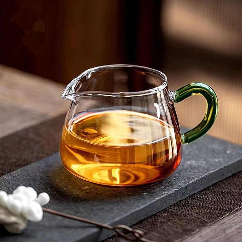 Color Handle High Borosilicate Glass Tea Set Fairness Cup Tea Sea Separator Filter Penguin Cup Various Sizes