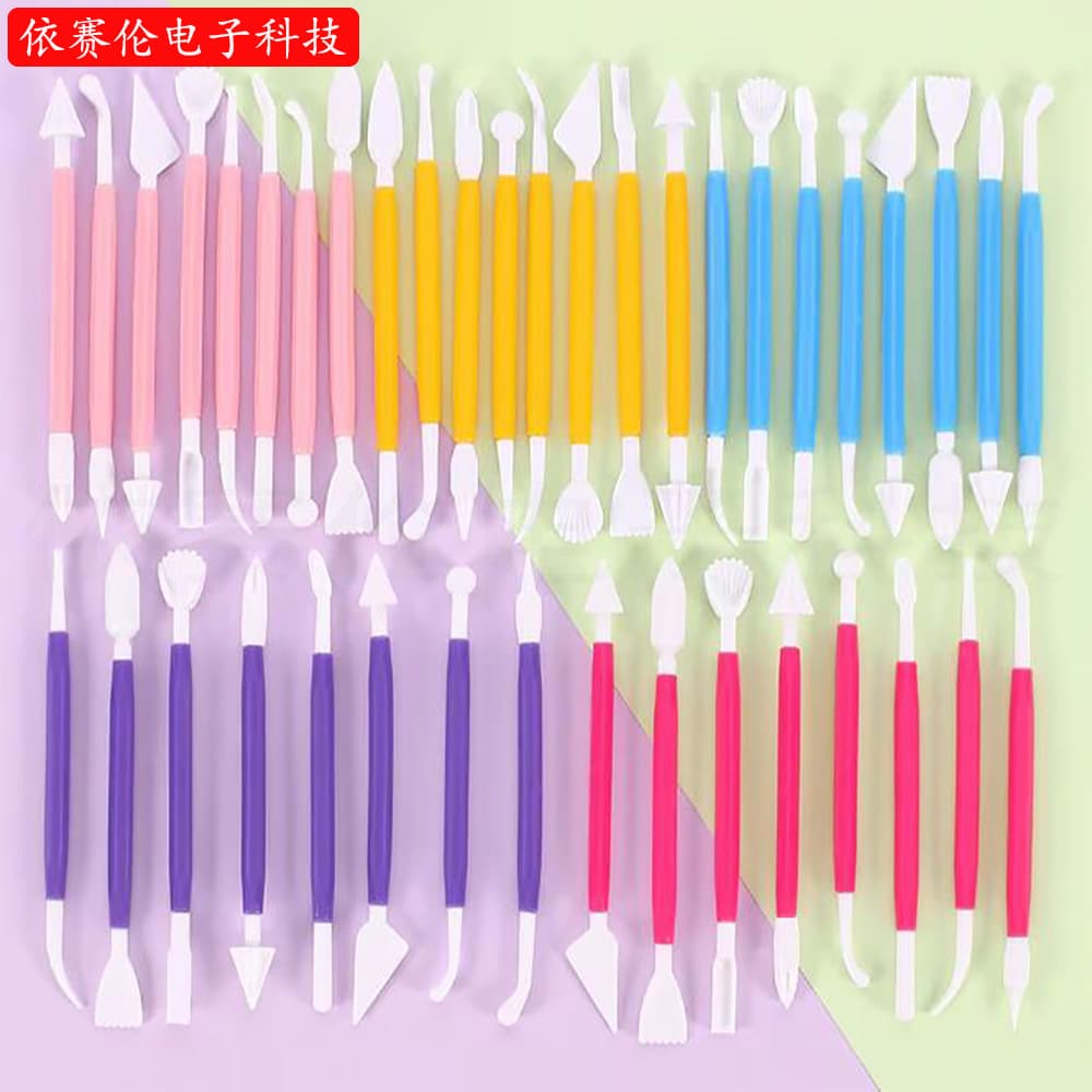 Clay Soft Clay Children's DIY Pressed Flower Tool Baking Carving Set Pottery Carving Knife 8-Piece Plastic Clay Sculpting Tool Set