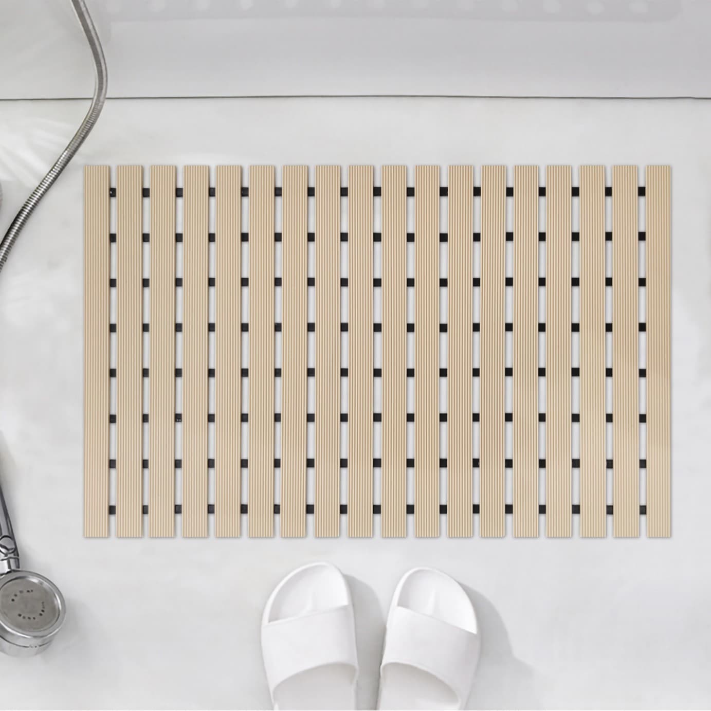 Bath Mat PVC Home Commercial Hotel Bathroom Foot Mat Easy to Clean Shower Mat Bathroom Non-Slip Mat