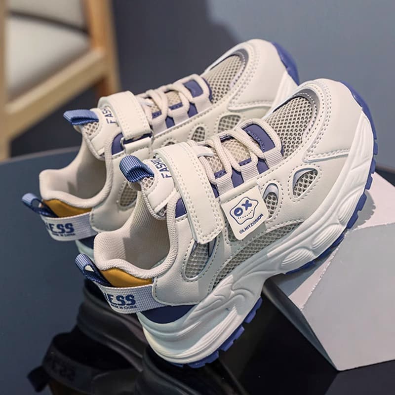 Boys Shoes 2025 Spring New Children's Non-Slip Soft Sole Sneakers Large Boys Mesh Breathable Dad Shoes