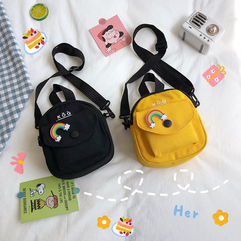 Wholesale Cute Small Bag 2023 New Trendy Versatile Canvas Crossbody Bag Korean Version Casual Shoulder Small Square Bag