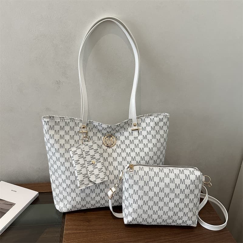 Women's Commute Tote Bag New Trendy Fashion Single Shoulder Bag Large Capacity Set with Small Coin Purse Simple Retro