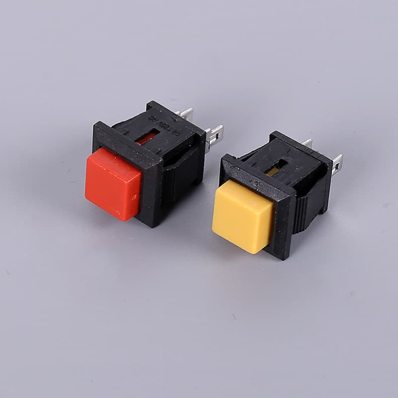 DS-430 Snap-in 16MM Two-Pin Square Push Button Switch Factory Wholesale Momentary Self-Reset Button Switch