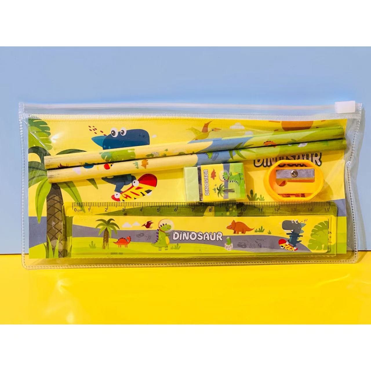 8016 Student Graduation Stationery Gift Children's Cartoon Kindergarten Learning Supplies Gift Box Set PVC Zipper Bag