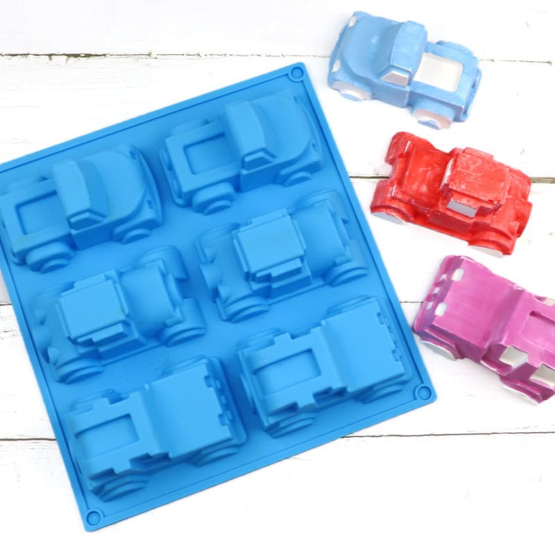 Star Cafe 6-Piece Car and Truck Silicone Cake Mold DIY Baking Mold Handmade Soap Mold Cartoon Train Plaster Mold