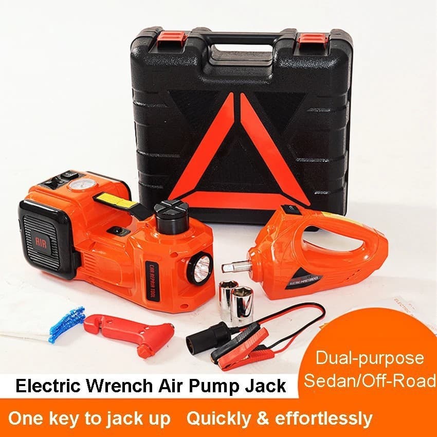 Cross-border 12V Car Electric Hydraulic Jack Off-road Version Inflator Pump 3-in-1 Tire Change Tool SUV