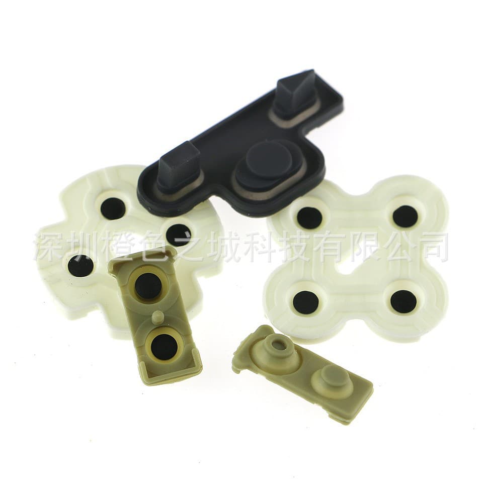 Compatible PS3 Conductive Rubber, PS3 Controller Milky White Conductive Rubber, PS3 Button Soft Rubber Pad, Left and Right Button Rubber Pad
