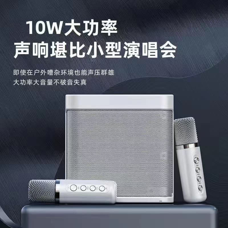 YS203 K-Song Bluetooth Speaker Cross-Border Wireless Dual Microphone KTV All-in-One Home Outdoor 203 Bluetooth Speaker
