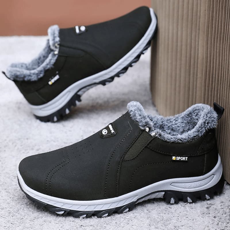 Cross-border winter large size men's cotton shoes, TEMU drop shipping fleece-lined thickened hiking soft sole snow boots, warm comfortable cotton boots