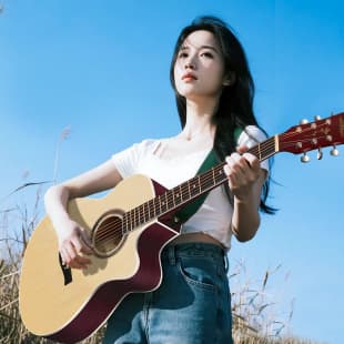 41 Inch Folk Guitar Linden Wood Beginner 38 Inch Linden Wood Guitar for Men and Women Beginners Genuine Guitar