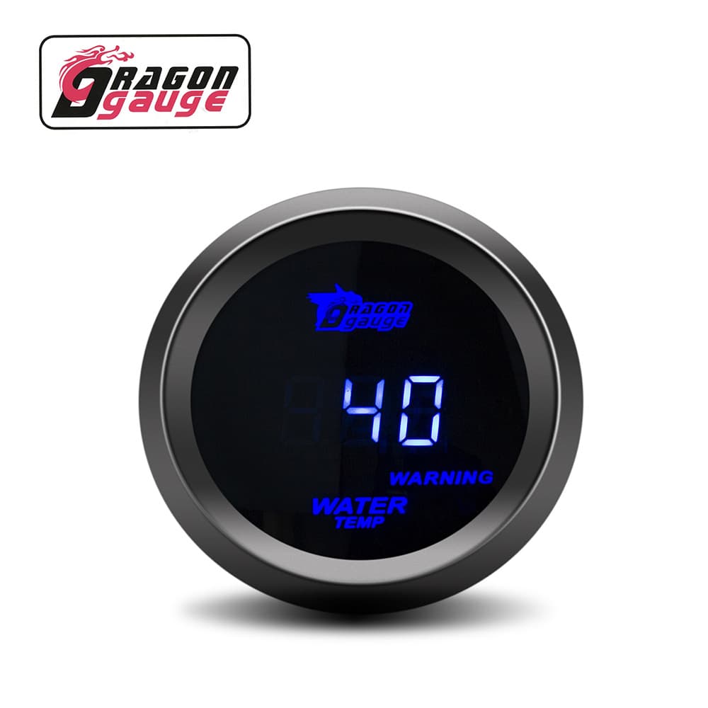 2-inch 52MM/12V Universal Car Modification Water Temperature Gauge Blue Digital Display Car Digital Water Temperature Gauge