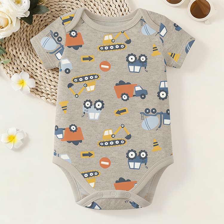 Hot Selling Baby Romper Bodysuit Baby Triangle Short Sleeve Bodysuit Summer Infant Clothing