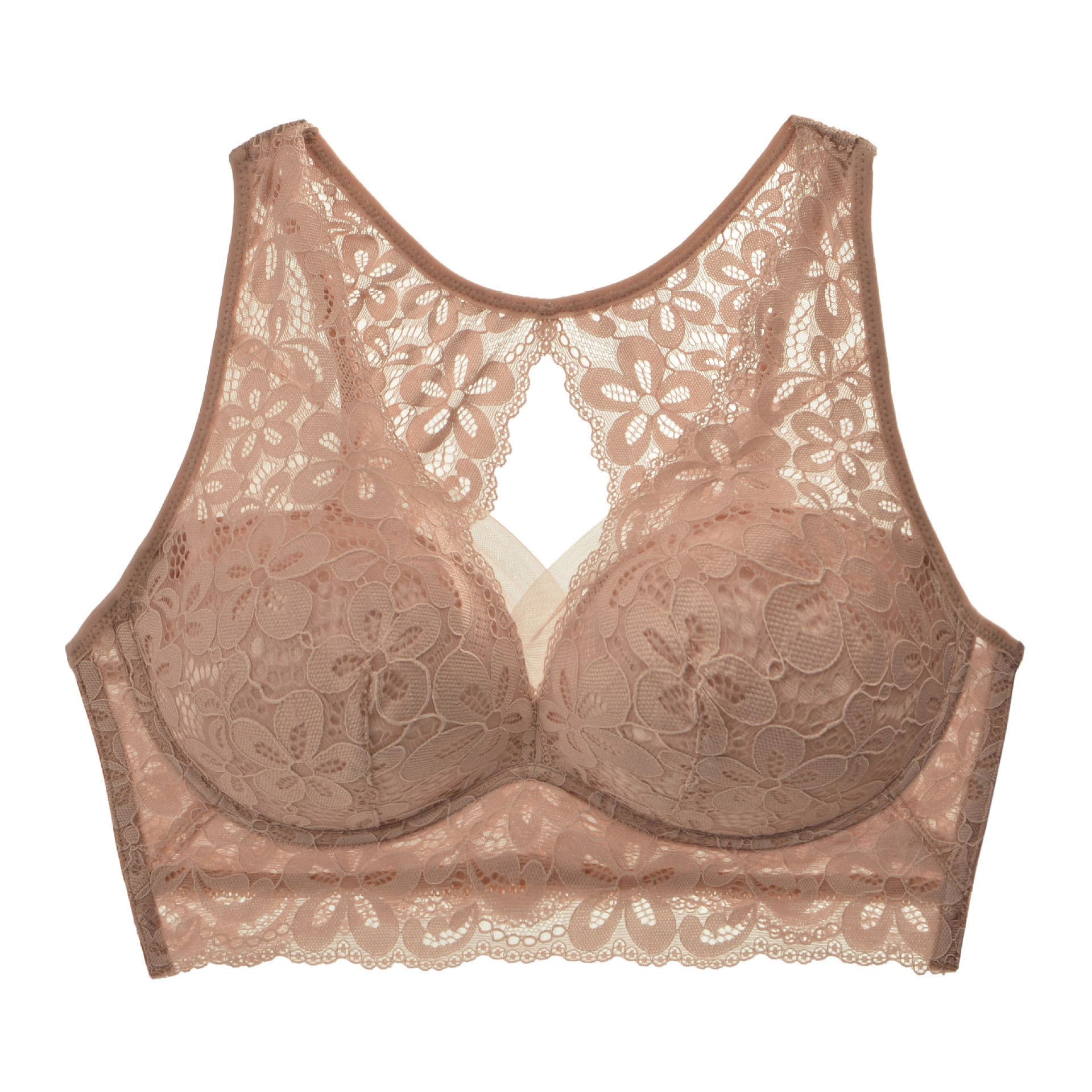 Alina Style Japanese Spring New Butterfly Beauty Back Hollow Out Women's Push-Up Breathable Wireless Bra