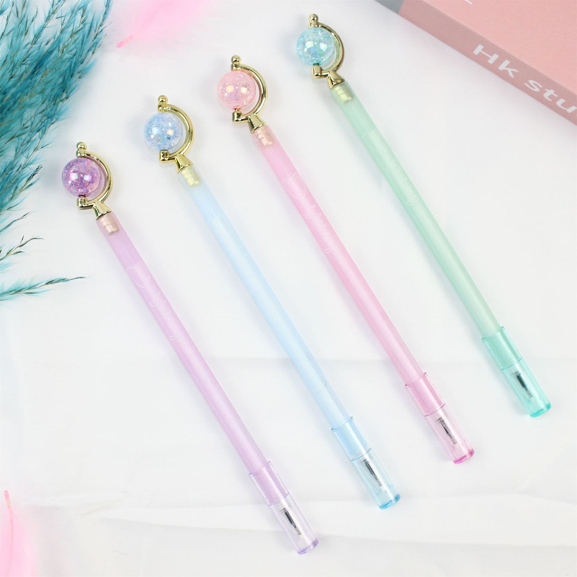 Japanese and Korean girls heart creative sign pen small fresh ins turn bead gel pen Net red writing tools wholesale