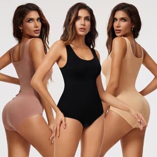 Vest Triangle Bodysuit Shapewear with Back Buckle, Open Crotch, Tummy Control, Waist Shaper, Hip Lifting, Bust Support, Body Shaping Underwear
