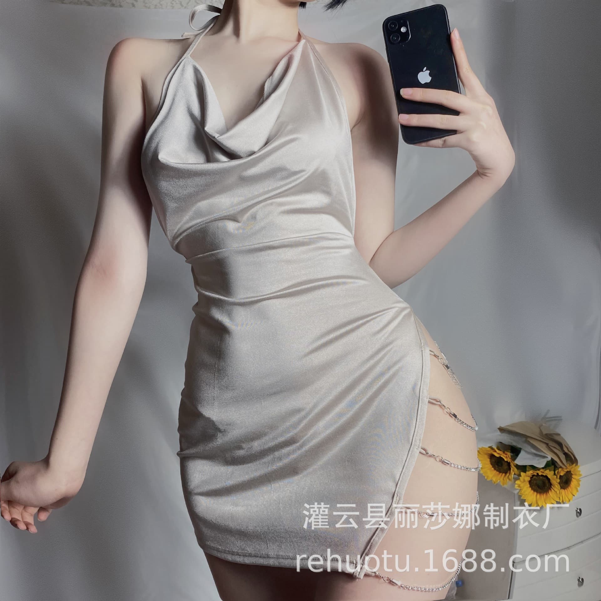 Sexy Lace Chemise Sleepwear Set for Women, Babydoll Teddy Lingerie, Drop Shipping Available