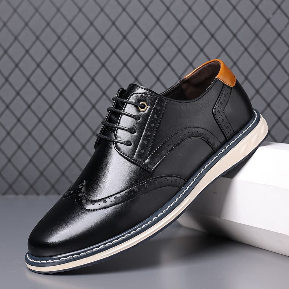 Strictly Selected Cross-Border Brogue Formal Men's Shoes Business Gentleman English Derby Leather Handmade Casual Men's Shoes