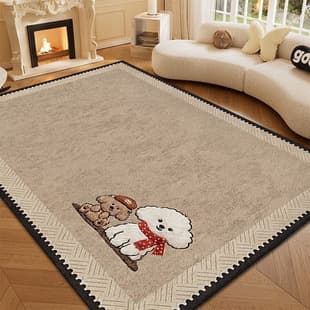 Minimalist Dog Living Room Durable Full Carpet Bedroom Decorative Wear-Resistant Bedside Rug Lounge Area Easy-to-Clean Crawling Mat