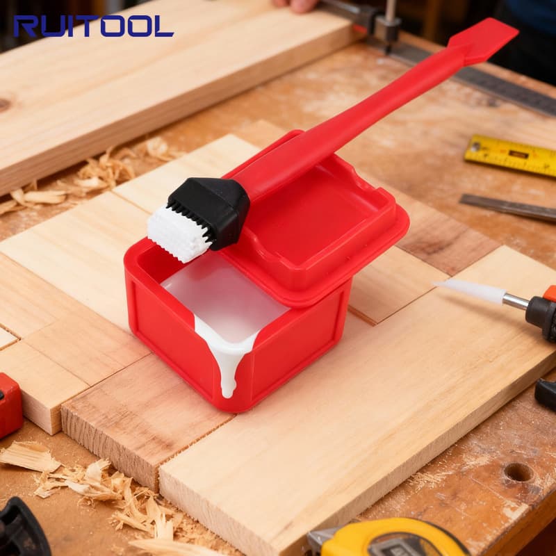 Silicone Box Silicone Brush Glue Container Glue Storage Small Glue Application Tool for Woodworking Glue Brush