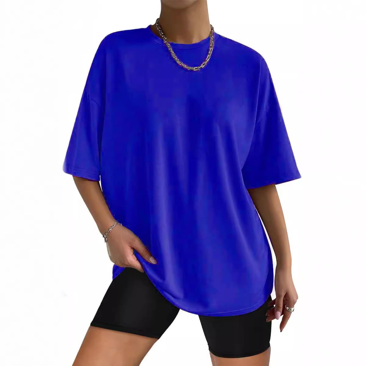 Women Large T-Shirt Loose Round Neck Short Sleeve Top Summer Casual Shirt 2023 Y2K Basic T-Shirt