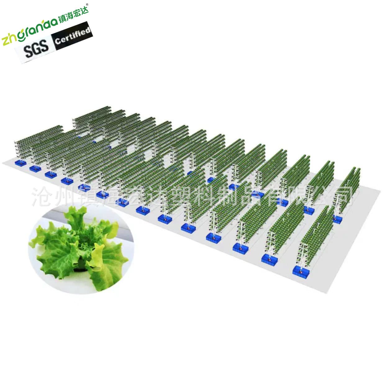 NFT Hydroponic Growing Rack Soilless Cultivation Hydroponic Planting Trough Greenhouse Hydroponic Net Pot Assembly Growing Rack