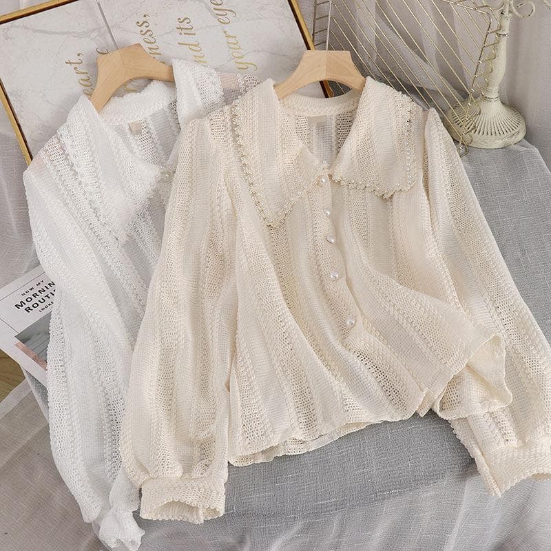 2024 Spring New Women's Top Shirt Stylish Fairy Design Sensible Niche White Shirt With Button Fashionable Ladies Blouse