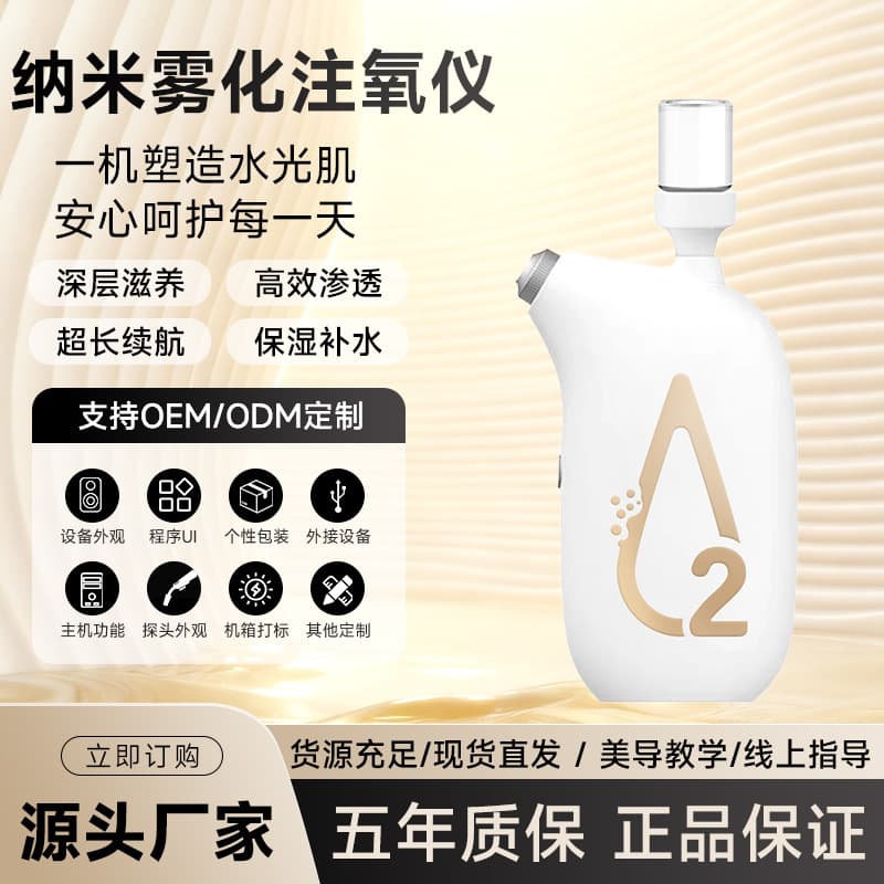 Portable Handheld High-Pressure Nano Spray Oxygen Infusion Device for Home Use, Hydration Beauty Salon Import Instrument