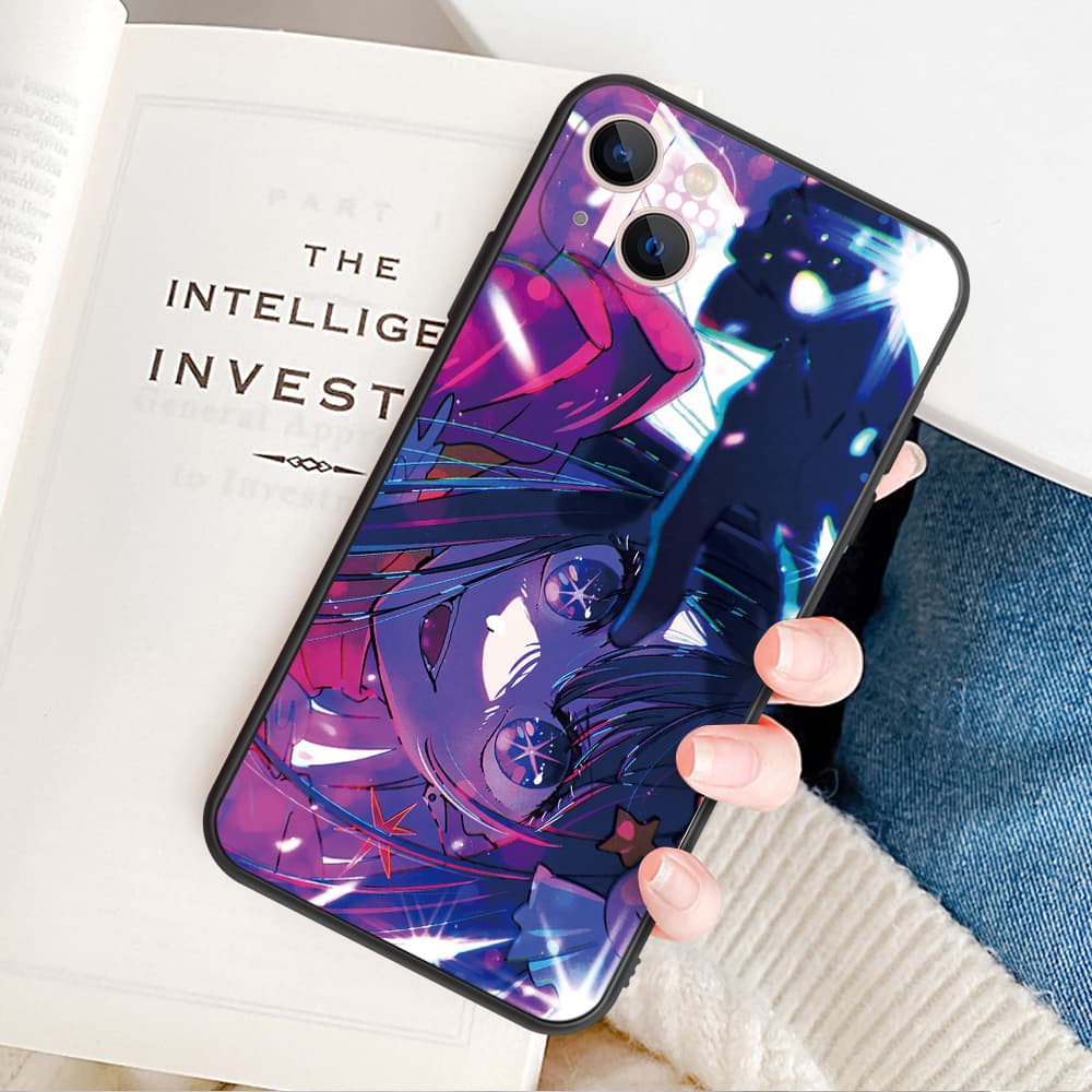 Japanese Style Oshi no Ko Phone Case for iPhone 16 Anime Soft Case Apple 17 Pro Silicone Anti-Slip Protective Cover