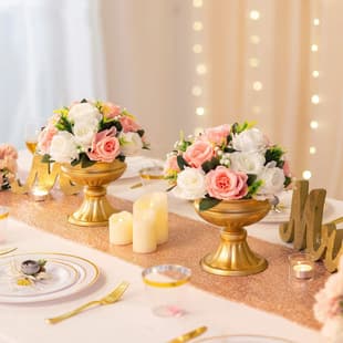 European-style wrought iron gold vase decoration, wedding dining table centerpiece, cross-border party wedding props