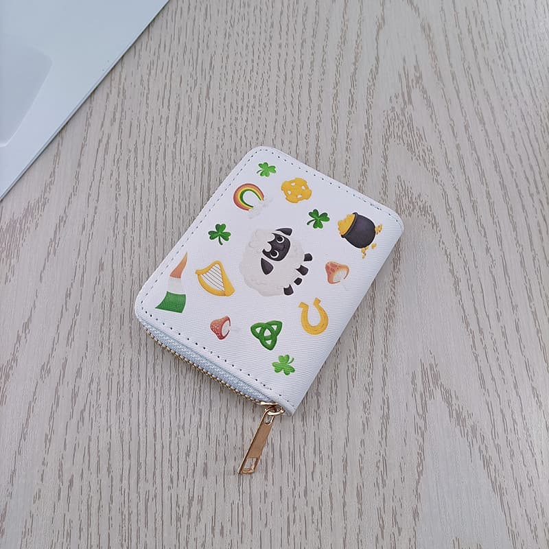 Cross-border ready stock cute cat card holder coin purse integrated Japanese ins style large capacity multifunctional short handbag