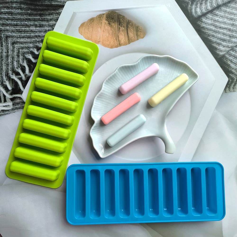 10-piece long finger 591 silicone mold DIY finger biscuit chocolate ice tray mold baby teething stick