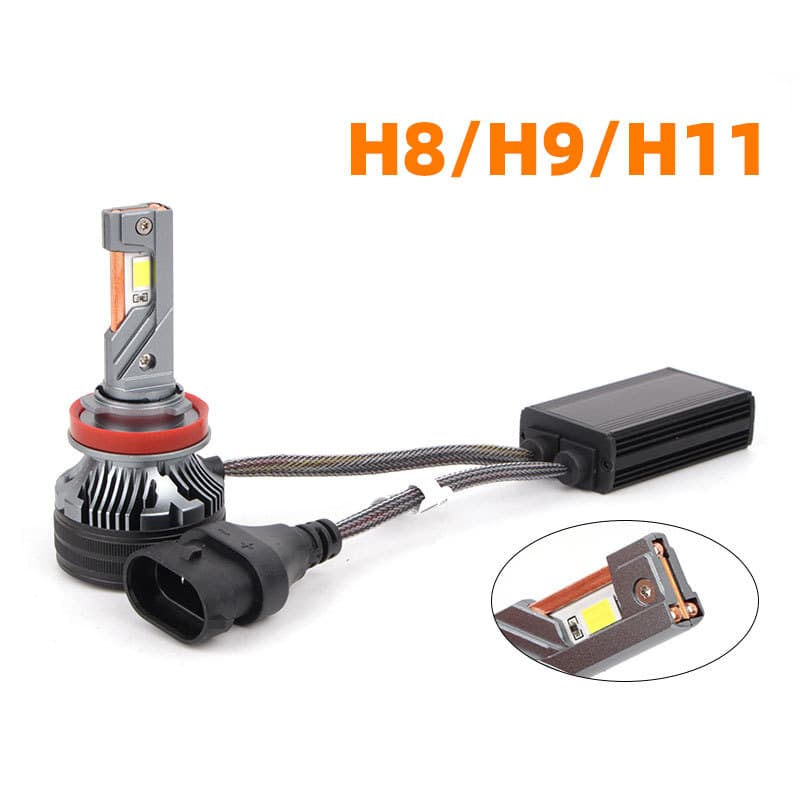 Q7 Three Copper Tube Car LED Headlight 180W Super Bright High/Low Beam Conversion H11 Laser Headlight White Light H7 Car Light